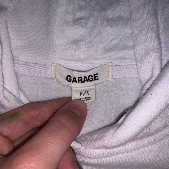 cropped navy and white garage hoodie - Picture 3 of 3